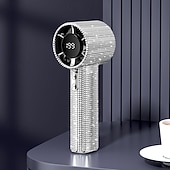 levne Větráky-ruční ventilátor s kamínky, přenosný ventilátor, ruční osobní chladicí zařízení, cool gadgety, LED displej, dobíjecí, pro dovolenou, turistiku, muže, ženy, cestování, venkovní, kempování