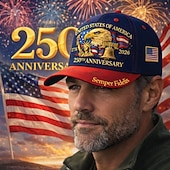 economico 250° Anniversario degli Stati Uniti-Cappellino da baseball commemorativo del 250° anniversario degli Stati Uniti, cappello patriottico 1776-2026 con aquila, campana della libertà, statua della libertà, rosso &amp;Cappello regolabile da uomo