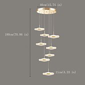 preiswerte Cluster-Design-Moderne LED-Pendelleuchten aus Acryl, kompatibel mit Wohnzimmer, Esszimmer, Treppenhaus, Kronleuchter, Wohnaccessoires, Hängeleuchten, Pendelleuchten