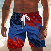 preiswerte Patriotische 250 Shorts-Herren 250. Jahrestag des Unabhängigkeitstages der USA am 4. Juli US Flagge Badehosen Badeanzüge Badeshorts Boardshorts Mittlere Taille Patriotisch Ferien Seitentaschen Netzfutter Elastischer