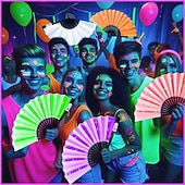 olcso Dekoratív fények-10 hüvelykes világító ventilátor, világító és színes, összecsukható ventilátor, bár, trambulin, éjszakai klub, parti, színpad, hangulatkellékek, kis éjszakai fények, dekoratív lámpák 1 db