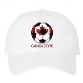 cheap World Soccer Match 2026-Soccer World Summer Cup Mexico USA Canada 2026 Baseball Cap, Soccer Graphic Letter Print Hat for Men Women, Adjustable Outdoor Sports Cap Casual Sun Hat