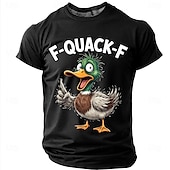  Férfi Kacsa Vicces szleng Póló Rövid ujjú póló 3D nyomtatás Terített nyak Ing Divat Napi Napi Utca Rubin Nyár Tavasz Ruházat S M L XL XXL XXXL