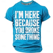  Hombre Argot divertido Camiseta Manga Corta Camiseta Impresión 3D Cuello Barco Camisa Moda Diario Diario Calle Azul Piscina Rojo Verano Primavera Ropa S M L XL XXL XXXL