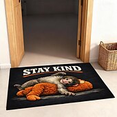 economico Zerbini-zerbino divertente con scimmietta, lavabile e antiscivolo, perfetto per la porta d'ingresso, con simpatica scimmietta, ideale per interni ed esterni, perfetto come tappeto di benvenuto o per la