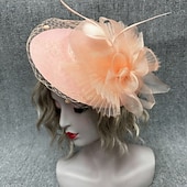 economico Fascinatori-Fascinator Cotone Matrimonio Compleanno Vintage Carino Retrò Con Pizzo Copricapo Copricapo