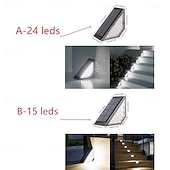 levne Venkovní nástěnná světla-1 ks 8 ks LED solární schodová světla vodotěsná venkovní schodišťová světla solární terasová světla venkovní solární krajinářské osvětlení pro zahradu a terasu