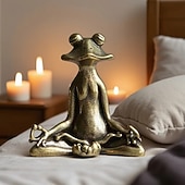 levne Sochy-vintage kovový zen žába meditace socha kovová socha kadidlo dekorace domácnosti čaj domácí mazlíčci