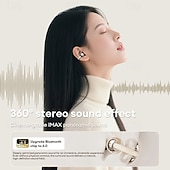 baratos Fones de ouvido abertos-Fones de ouvido sem fio Lenovo com clipe de orelha aberto, Bluetooth 6.0, estojo de carregamento, 25 horas de reprodução, compactos. &amp;Som potente, microfone embutido, fones de ouvido confortáveis para