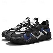 tanie Casualowe sneakersy-męskie buty sportowe typu adventure trail z wielokolorowymi paskami, oddychające i wytrzymałe, idealne na piesze wędrówki, sporty na świeżym powietrzu i do codziennego użytku