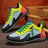tanie Casualowe sneakersy-Męskie buty sportowe w blokach kolorów z akcentami ze sztucznej skóry, modny sportowy wygląd, idealne do uprawiania sportów na świeżym powietrzu, na co dzień i w podróż