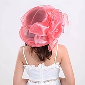 billige Fascinatorer og hatter-Derby Hatter Kentucky Derby-hatt Fascinator Gentlewoman Kostyme Dame Derby Ascot Hesteveddeløpsfestival Voksne Hatt Vår sommer