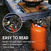 olcso Grillek és szabadtéri főzés-Univerzális propántartály-mérő 5–40 fontos PB-palackokhoz, gázszintjelző grillhez, fűtőtesthez, lakókocsihoz, QCC1 csatlakozó, propán üzemanyagszintmérő grillhez, kültéri kempingfőzőhöz,