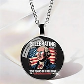  Set di 3 pezzi per la collana del 250° anniversario degli Stati Uniti: ciondolo con aquila 2D e bandiera americana, gioiello commemorativo patriottico, oggetto da collezione 1776-2026, Giorno dell'Indipendenza, 4 luglio, regalo per l'orgoglio americano.