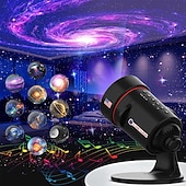 ieftine lumini proiectoare galaxie stele-Proiector de galaxie cu mașină de sunete 28 de sunete liniștitoare funcție de memorie cronometru de somn proiector planetariu cu lumină stelară cu cer înstelat spațiu sistem solar nebuloasă lunară
