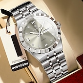 abordables Relojes de Cuarzo-872 nuevo reloj clásico de negocios de acero inoxidable ultrafino para hombre, reloj de pulsera de cuarzo luminoso resistente al agua