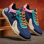 tanie Casualowe sneakersy-Męskie buty sportowe w blokach kolorów z akcentami ze sztucznej skóry, modny sportowy wygląd, idealne do uprawiania sportów na świeżym powietrzu, na co dzień i w podróż
