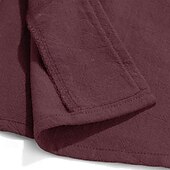 halpa Klassinen-Miesten Paita Pellava paita Button Up paita Yhtenäinen väri Kausaliteetti Loma Musta Valkoinen Viini Laivaston sininen Lyhythihainen Sänkyjen avaus Kesä Kevät Vaatetus Tasku