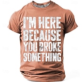  Hombre Argot divertido Camiseta Manga Corta Camiseta Impresión 3D Cuello Barco Camisa Moda Diario Diario Calle Azul Piscina Rojo Verano Primavera Ropa S M L XL XXL XXXL