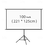cheap Projector Screens &amp; Accessories-Projector Screen with Stand, 16:9 HD 4K Portable Projection Screen for Indoor Outdoor Home Theater, Foldable Movie Screen with Tripod, Adjustable Height for Backyard Cinema &amp; Office Presentation