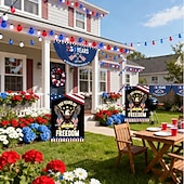 olcso Kerti zászlók, Banner-2 db 250. évfordulós amerikai kerti zászló &amp;transzparens zászló, nem redőzött legyezőzászló, kétoldalas hazafias sas mintázat amerikai zászlókkal, emlék 1776-2026, 12 x 18 hüvelyk &amp;2 x 4 láb