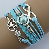 voordelige Trendy sieraden-Dikke ketting Liefde Modieus Gepersonaliseerde Legering Armband sieraden blauw / Wit / Blozend Roze Voor Dagelijks Lahja Feestdagen