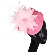 abordables Fascinadores-Fascinators Lino Boda Cumpleaños Elegante Vintage Estilo lindo Con Pluma Celada Sombreros