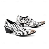 voordelige Elementaire Dress Schoenen-Herenloafers van leer met zebraprint – hoogwaardige modeschoenen voor speciale gelegenheden en avondjes uit.