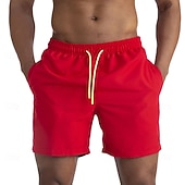 economico Costumi da Bagno per Uomini-Per uomo Shorts Shorts da Spiaggia Pantaloncini casual Coulisse Tasca Elastico in vita Semplice Impermeabile Comodità Corto Casuale All'aperto Vacanza Vacanza Moda Blu azzurro cielo Micro-elastico