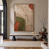 levne Abstraktní malby-Velká originální texturovaná špachtle abstraktní malba olejomalba na plátně, velké nástěnné umění moderního obývacího pokoje nástěnná dekorace