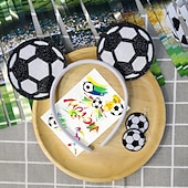 abordables Partido de Fútbol Mundial 2026-Kit para fanáticos del partido mundial de fútbol de verano de EE. UU., Canadá y México 2026, accesorios para porristas, diademas, aretes, tatuajes adhesivos y accesorios para porristas y apoyo