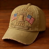 Недорогие Патриотические 250 шляпы-Муж. Шляпа к 250-летию США Бейсболка Шляпа от солнца Шляпа дальнобойщика Белый Темно синий Полиэстер С принтом Мода На каждый день Патриот Повседневные Для улицы Буквы Американский флаг