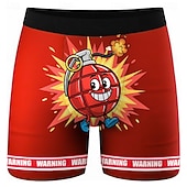 Недорогие Животные и птицы-Муж. Мультипликация С надписью Бомбить Эластичные боксерские трусы Плавки Боксерские шорты для плавания Веселая Повседневные Дом Пляжный отдых