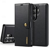 cheap 2026 Samsung Galaxy S26 Series-Phone Case For Samsung Galaxy S26 S26 Plus S26 Ultra Flip Cover Full Body Protective Retro Genuine Leather
