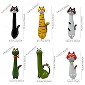 billige Vaser og kurv-håndlaget særegen katteformet vase i harpiks til hagedekorasjon, søt katteplanter til blomsterpotte for sukkulenter, innendørs utendørs hage terrasse plen balkong hjemdekor