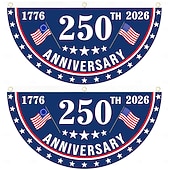 olcso 250. évforduló-2 darab USA 250. évfordulós zászló 1,5X3 FT 1776-2026 szurkolói zászlók patriotikus csillagok kültéri díszek frontajtóra teraszra üdvözlő háttér fém grommetekkel