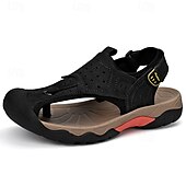 baratos sandálias de exterior-Sandálias masculinas marrons estilo pescador, com bico fechado, ideais para caminhadas ao ar livre, respiráveis e confortáveis, perfeitas para viagens, trilhas, férias de verão, momentos de lazer ao ar livre e uso casual no dia a dia.