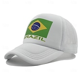 זול כובע בייסבול גברים-בגדי ריקוד גברים כובע בייסבול כובע שמש פול שחור פּוֹלִיאֶסטֶר טלאים אופנתי סגנון רחוב יום יומי יומי בָּחוּץ חופשה דגל ציטוטים ואמירות הגנה מפני השמש קרם הגנה נשימה