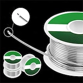 זול כלי יד-3 יחידות חוטי הלחמה מצית נירוסטה מאלומיניום, חוטי הלחמה פח נירוסטה, חוטי הלחמה ליבת רוזין עופרת בדיל, חוט הלחמה להמסה נמוכה בחוזק גבוה, להלחמה חשמלית