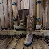 cheap Footwear-Retro Vintage Medieval Renaissance Boots Warrior Knight Ritter Ranger Buckle Fancy Dress Men's Halloween Carnival Event / Party Masquerade LARP Adults' Shoes
