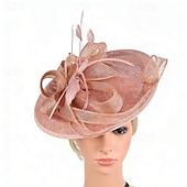 abordables Fascinadores-Fascinators Sinamay Boda Cumpleaños Vintage Estilo lindo Retro Con Pajarita Tul Celada Sombreros