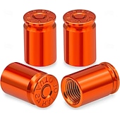 abordables Herramientas de Mano-4 tapones para válvula de neumático con forma de bala, de aleación de aluminio, para coches, SUV, camiones, bicicletas, motocicletas y bicicletas.