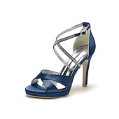 economico sposa-scarpe con plateau argentate da donna - eleganti décolleté da sposa per matrimoni in città