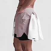 Χαμηλού Κόστους Σορτς Τρεξίματος-Ανδρικά Pantaloni Scurți de Alergat Αθλητικά σορτς Σορτς γυμναστικής Τσέπη 2 σε 1 Με επένδυση συμπίεσης Κοντά Παντελονάκια Causal Καθημερινά ΕΞΩΤΕΡΙΚΟΥ ΧΩΡΟΥ Καλοκαίρι Άνοιξη