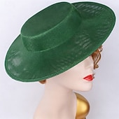 billige Fascinatorer-fascinators Sinamay Bryllup Bursdag Elegant Årgang Med Tyll Hodeplagg Hodeplagg