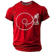  Bărbați Muzică Tricou Manșon scurt Tricou Tipărire 3D Stil Nautic Cămașă Modă Zilnic Zilnic Stradă Negru Gri Vară Primăvară Îmbrăcăminte S M L XL XXL XXXL