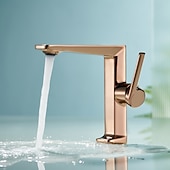 economico Rubinetti per lavandino bagno-Rubinetto per lavabo da bagno - classico rubinetto miscelatore monocomando in ottone galvanizzato per lavabo da bagno