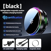 economico Raffreddatori per Telefono-Caricabatterie wireless magnetico da 25 W e sistema di raffreddamento per telefono, radiatore di raffreddamento a semiconduttore TEC con luce RGB, ventola di raffreddamento a ricarica rapida compatibile con iPhone 17/16/15/14/13, MagSafe, Android