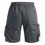 baratos Clássico-Homens Calças de carga Bermuda Cargo Calção Shorts casuais Bordado Bolsos Tecido Conforto Comprimento do joelho Casual Ao ar livre Streetwear Moda Roupa de rua Camuflagem cáqui Camuflagem - Verde
