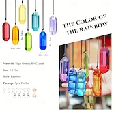 cheap Wall Sculptures-7pcs Crystal Sunlight Catchers Prism Indoor Window Hanging Decoration Rainbow Glass Prism Sunlight Catcher Decor for Home Garden
